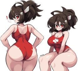 1female 1girls ass breasts female female female_only girl girl_only lifeguard multiple_poses oc original_character rox_hoxten tagme tagme_(character) thighs