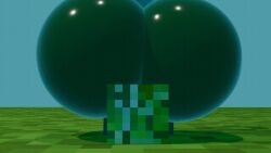 3d 3d_animation animated animated creeper creeper_(minecraft) facesitting minecraft shiny_ass tagme what zeraniumz zombie_(minecraft)