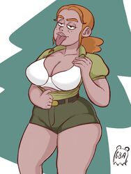 1girls clothed female female_only goodbadartist park_ranger ranger_tabes solo tagme we_bare_bears