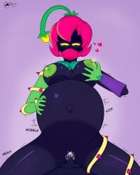 bigbelly brawl_stars cum cum_inside lactation lily_(brawl_stars) ninja plant_girl pregnant