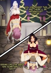 all_fours anal anal_sex bent_over blue_eyes booboing brown_eyes brown_hair cana_alberona comic cum cum_in_pussy doggy_style doujinshi fairy_tail futa_on_female futanari gender_transformation mirajane_strauss natsu_dragneel natsumi_dragneel piledriver_position pink_hair rule_63 standing_doggy_style standing_sex vaginal_penetration vaginal_sex wedding_lingerie wedding_ring white_hair