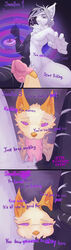 absurd_res anthro anu_and_syl avva balls black_fur chimerism comic domestic_cat domestic_ferret felid feline felis fluffy fur girly grey_hair hair hi_res humanoid_penis hypnosis hypnotizing_viewer male mammal mind_control mustela mustelid musteline oral pendulum penis text ultrabondagefairy white_fur yaoi