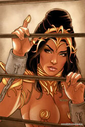 a_princess_of_mars barsoom big_breasts black_hair bondage bound bound_wrists breasts busty captured cell chained chained_wrists chains curvaceous curvy defeated dejah_thoris enslaved_royal fabiano_neves headwear imprisoned jewelry john_carter john_carter_of_mars large_breasts long_hair manacles pasties realistic royalty shackles signature slave tan upper_body voluptuous website