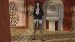 1futa 3d amelia_(artist) amicalira_(artist) balls black_hair bottomless breasts cum cum_on_penis cumdrip dickgirl flaccid futa futa_only futanari goth goth_futa high_heels intersex jacket original original_character precum precum_drip sagging_balls sagging_breasts solo stockings suit