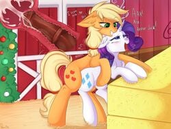 1futa 1girls 2019 4:3 absurdres anthro applejack_(mlp) barn blush bodily_fluids cum cum_in_uterus cum_inside cutie_mark duo earth_pony english_text equid equine female feral friendship_is_magic furry futa_on_female futanari futanari_penetrating genital_fluids highres horn horse internal intersex intersex_penetrating mammal my_little_pony penis pesty_skillengton pony raised_inner_eyebrows rarity_(mlp) sex solo_futa text unicorn uterus vaginal_penetration