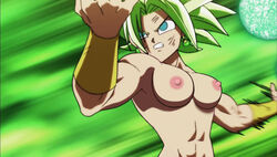 1girls abs accurate_art_style blue_eyes breasts dragon_ball dragon_ball_super earrings edit energy_ball female fusion green_eyes green_hair kefla legendary_super_saiyan light-skinned_female light_skin long_hair medium_breasts naked naked_female nipples nude nude_female nude_filter outdoors ponchocop potara_earrings saiyan scratches screen screen_capture screen_face screencap screenshot screenshot_edit short_hair solo spiky_hair standing straight_hair super_saiyan super_saiyan_2