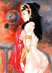 2017 a_princess_of_mars arm_guards ass balcony barsoom big_ass big_breasts black_hair bottomless breasts busty crown curvaceous curvy dat_ass dated dejah_thoris dynamite_comics earrings earth ed_benes_studio from_behind from_side hair_ornament half-closed_eyes headwear john_carter john_carter_of_mars large_breasts leonardo_lourenco long_hair moon naked no_bra no_panties nude pink_lips pink_lipstick princess royalty signature space standing thick_ass thighs topless voluptuous