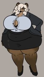 big_breasts breasts chubby cleavage female furry huge_breasts mexifurfoof tagme thick_thighs wide_hips