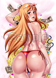 ass back back_view big_butt bikini clothing female female_only haikawa_hemlen money nami_(one_piece) one_piece one_piece_film_z rainbow_bikini straight_hair