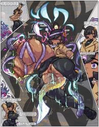 1boy 1girls ambiguous_penetration blue_eyes breast_expansion breast_squeeze breasts breasts_bigger_than_head breasts_bigger_than_torso breasts_out breasts_squeezed_together calamanero choking clothing_malfunction coat cum cum_in_pussy cum_inside dark-skinned_female dark_skin emma_(pokemon) emma_(pokemon_legends:_z-a) female female_ejaculation female_focus female_human/male_feral female_human/male_pokemon hair_ornament huge_areolae huge_ass huge_nipples hypnosis hypnosis_sex large_areolae large_breasts large_nipples malamar male male_only massage matiere_(pokemon) matiere_(pokemon_legends:_z-a) mega_calamanero mega_evolution mega_malamar mega_stone mrdirtandgrime nipple_play nipple_torture pokemon_legends:_z-a pokephilia question_mark questionable_consent rape restrained restrained_by_tentacles sweat tentacle tentacle_hair tentacle_rape tentacle_sex tentacles text tight_clothing unaware unaware_hypnosis wet wet_pussy zoophilia