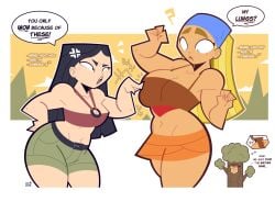 big_breasts big_tits goodbyellow heather_(tdi) hellavenderr lindsay_(tdi) tagme total_drama_(series) total_drama_island