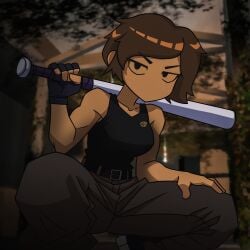 2d_(artwork) anomidae anomidae_(character) brown_hair emotionless_male human interloper_(series) male male_only mynokis5 no_genitals_shown slav_squat solo solo_male variant variant_set