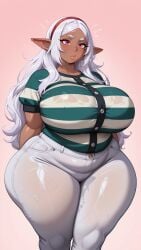 1girl 1girls ai ai_generated ass ass_bigger_than_head big_ass big_breasts big_butt big_thighs breasts breasts_bigger_than_head elf elf-san_wa_yaserarenai elf_ears elf_female elf_girl female female_focus gigantic_ass gigantic_butt gigantic_thighs hips hips_wider_than_shoulders huge_ass huge_breasts huge_butt huge_thighs kuroeda long_ears long_hair massive_ass massive_breasts massive_butt massive_thighs multicolored_hair purple_hair sexy sexy_body solo_female thick_ass thick_thighs thighs twentyam voluptuous voluptuous_female wide_hips wide_thighs