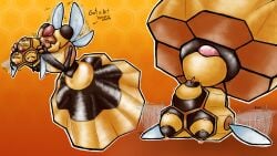 antennae_(anatomy) bee_girl black_arms bug_girl buzzing combee crying cunnilingus digital_drawing_(artwork) digital_media_(artwork) dizzy dizzy_eyes drinking_pussy_juice eating_pussy female_anthro female_focus female_on_female female_only flapping_wings girls_only honey honey_(food) honey_cum leaking_pussy lesbian lesbian_sex mrfreakything_(artist) one_on_two onomatopoeia orange_background pokemon pokemon_(species) pokemon_only power_imbalance pussy pussy_juice pussy_juice_drip royalty rubbing rubbing_pussies_together rubbing_pussy shaded simple_background size_difference struggling tears tears_of_pleasure text thorax_(body_part) tribadism trio vespiquen white_outline wings yuri