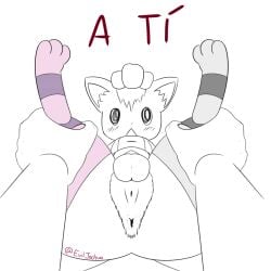 2026 6_tails ambiguous_gender angry anus balls butt clothing digital_drawing_(artwork) digital_media_(artwork) duo feral first_person_view frown fur generation_1_pokemon genitals grabbing_another grabbing_both_legs hair hi_res humanoid_hands joshuas leg_grab leg_markings legwear looking_at_viewer male male/ambiguous markings multi_tail multicolored_clothing multicolored_legwear nintendo offscreen_character offscreen_human pattern_clothing pattern_legwear penis pokemon pokemon_(species) shocked signature spread_legs spreading stockings surprised tail vulpix white_eyes