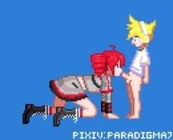 1boy 1boy1girl 1girls age_difference happy_sex kagamine_len kasane_teto licking licking_penis paradigma7 smiling tagme utau video vocaloid