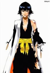 accurate_art_style ai_generated anime_coloring bleach curvy female female_only manga_style mature mature_female pinup solo solo_female solo_focus stickyai sui-feng