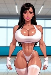 1girls 2d abs ai ai_generated ass athletic athletic_female bare_midriff belly_button big_ass big_breasts bimbo bimbo_body bimbo_lips black_hair breasts breasts_bigger_than_head brown_eyes civitai cleavage exposed_midriff female female_only final_fantasy final_fantasy_vii final_fantasy_vii_remake fingerless_gloves fit fit_female glistening glistening_body glistening_skin gloves gym hourglass_figure huge_breasts indoors inside light-skinned_female light_skin long_hair looking_at_viewer muscular muscular_female oiled oiled_body oiled_skin perfect_body pink_lips pink_lipstick red_eyes self_upload shiny_skin solo solo_female sports_bra standing tank_top thigh_gap thighs thong tifa_lockhart toned toned_body toned_female valyrianprince11 voluptuous voluptuous_female weights white_shirt white_top