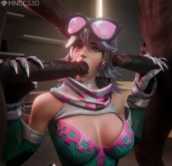 1girls 2boys big_breasts big_penis black_cat_(marvel) black_cat_(marvel_rivals) blowjob claws clothed_female_nude_male dark-skinned_male felicia_hardy fellatio glasses glasses_on_head gloved_handjob gloves green_eyes hand_on_another's_head hand_on_penis handjob handjob_with_gloves holding_penis interracial just_the_tip light-skinned_female looking_at_viewer marvel marvel_rivals mnccs3d sucking_penis sucking_tip tagme_(artist) threesome tip_sucking touching_penis white_background