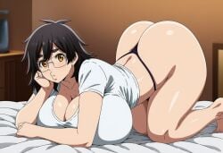 1girls accurate_art_style ai_generated barefoot gigantic_breasts huge_ass huge_breasts leo_dawg mary_aki tougen_anki wide_hips