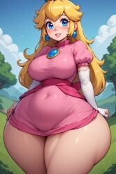 1girl ai_generated migalones nintendo princess_peach solo super_mario_bros. wide_hips