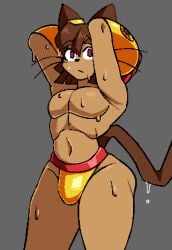1boy 2d 2d_(artwork) 2d_artwork anthro big_bulge bulge catboy dark-skinned_femboy dark-skinned_male dark-skinned_sissy dark_skin digital_drawing_(artwork) digital_media_(artwork) drawing drawn femboy femboy_only gameoverse genderswap genderswap_(ftm) glitch_productions kit_(gameoverse) kit_bodega lion_humanoid looking_at_viewer male male_focus male_only muscles muscular muscular_anthro muscular_arms muscular_legs muscular_male muscular_thighs ribznsfw rule_63 solo sweat sweatdrop sweating sweating_profusely sweaty
