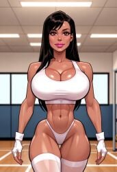 1girls 2d abs ai ai_generated ass athletic athletic_female bare_midriff belly_button big_ass big_breasts bimbo bimbo_body bimbo_lips black_hair breasts breasts_bigger_than_head brown_eyes civitai cleavage exposed_midriff female female_only final_fantasy final_fantasy_vii final_fantasy_vii_remake fingerless_gloves fit fit_female glistening glistening_body glistening_skin gloves gym hourglass_figure huge_breasts indoors inside light-skinned_female light_skin long_hair looking_at_viewer muscular muscular_female oiled oiled_body oiled_skin perfect_body pink_lips pink_lipstick red_eyes self_upload shiny_skin solo solo_female sports_bra standing tank_top thigh_gap thighs thong tifa_lockhart toned toned_body toned_female valyrianprince11 voluptuous voluptuous_female weights white_shirt white_top