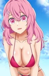 1girls 2d 2d_(artwork) 2d_artwork anime anime_character asian asian_female asian_girl asian_woman bare_arms bare_belly bare_chest bare_hands bare_hips bare_legs bare_midriff bare_navel bare_shoulders bare_skin bare_thighs belly belly_button bent_forward bent_over big_boobs big_breasts bikini bikini_bottom bikini_only bikini_top blue_sky breasts busty busty_female busty_girl busty_teen busty_teenager cleavage clouds collarbone dangling_breasts day daylight daytime digital digital_art digital_drawing digital_drawing_(artwork) digital_media digital_media_(artwork) doga_kobo drawing exposed_arms exposed_belly exposed_chest exposed_hips exposed_legs exposed_midriff exposed_navel exposed_shoulders exposed_skin exposed_thighs eyebrows_visible_through_hair fanart female female_focus female_only hair_between_eyes hair_clip hair_clips hairclip hairclips halterneck hanging-breasts high_school_student japanese japanese_female japanese_girl japanese_woman kenja_panda kotobuki_minami large_boobs large_breasts leaning leaning_forward long_hair looking_at_viewer navel open_mouth open_mouth_smile oshi_no_ko outdoor outdoor_background outdoors outside parted_lips pink_pupils portrait red_bikini red_bikini_bottom red_bikini_top red_swimsuit red_swimwear school_girl schoolgirl shoulders sky sky_background smile smiley_face smiling smiling_at_viewer solo standing string_bikini swimsuit swimwear teen_girl teenage_female teenage_girl teenage_tits teenager tongue upper_body wide_hips young_female young_woman
