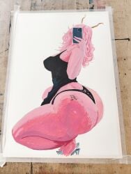 adult_mina ashido_mina ashido_mina_time-skip ass ass_bigger_than_head big_ass darkestrosa female huge_ass irl mina_ashido my_hero_academia pink_body pink_hair pink_skin solo solo_female thick_thighs thighs