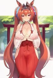 1girls ai_generated animal_ears anthropomorphization daiwa_scarlet_(umamusume) eyes female hair legs skin tagme umamusume umamusume_pretty_derby young