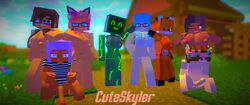 2boys 3d 6girls big_breasts character cuteskyler femboy fox_(minecraft) fox_girl glasses minecraft model nate_witt nude robot_girl skyler_quinn tagme vanessa_mcloy