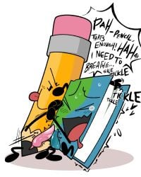 2dickgirls 2futas 2girls battle_for_dream_island bfdi book_(bfdi) crying_laughing dickgirl frottage futanari jacknjellify laughing object_shows pencil_(bfdi) precum rule34 tickle_fetish tickling yaoihet yuri