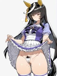 1girls ai_generated animal_ears anthropomorphization calstone_light_o_(umamusume) eyes female hair legs skin tagme umamusume umamusume_pretty_derby young