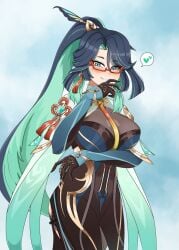1girl 1girls 2d alex103 genshin_impact tagme xianyun_(genshin_impact)