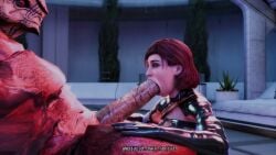 3d all_the_way_to_the_base animated big_penis blowjob commander_shepard deepthroat fellatio female femshep krogan mass_effect mojai tagme urdnot_wrex video
