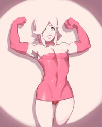 1boy 1femboy 1male ambush_(trap) bulge choker combos-n-doodles femboy feminine_male flexing flexing_arms friday_(sealguy) hoop_earrings male male_only minidress oc pink_choker pink_dress pink_earrings pink_eyeshadow sealguy sissy solo solo_male trap