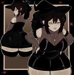 1girls 2d 4k absurd_res andrewgrayves armwear bedroom_eyes big_ass big_boobs big_breasts big_butt big_tits black_hair child_bearing_hips costume digital_drawing_(artwork) dress_up female female_only green_eyes hi_res huge_ass huge_butt looking_at_viewer looking_back_at_viewer milf mother pose posing posing_for_the_viewer renee_graves showing_off smile smiling smiling_at_viewer suggestive_look the_coffin_of_andy_and_leyley thick_ass thick_thighs thighhighs video_game_character wide_hips wide_thighs witch witch_costume witch_hat