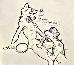 absurd_res armpit_hair canid canine canis comic curious dogbert domestic_dog duo fisis hi_res imminent_fellatio knot licking male mammal penis questionable_consent tongue tongue_out yaoi