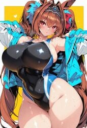 1girls ai_generated animal_ears anthropomorphization daiwa_scarlet_(umamusume) eyes female hair legs skin tagme umamusume umamusume_pretty_derby young