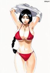 accurate_art_style ai_generated anime_coloring bleach curvy female female_only manga_style mature mature_female pinup solo solo_female solo_focus stickyai unohana_retsu