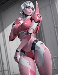 ai_assisted ai_generated arcee arcee_(g1) big_breasts covered_nipples curvy mecha navel patreon robot solo transformers