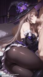 1girls ai_generated ass ass_focus back_view big_breasts blowjob breasts butt butt_focus curvy curvy_body curvy_female deepthroat dreamyan_ai fellatio from_behind hair herta_(honkai:_star_rail) hi_res high_quality high_resolution highres honkai:_star_rail large_breasts long lying lying_on_side on_side oral oral_sex pantyhose purple_eyes seductive seductive_eyes seductive_look seductive_mouth seductive_pose sucking sucking_penis the_herta_(honkai:_star_rail) thick_ass thick_thighs thighs uncensored witch witch_hat
