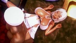1980iyanhoho 1boy 1girls 3d azur_lane blush bouncing_breasts breasts chairs close-up closed_eyes clothed_female_nude_male clothes_removed clothing commander_(azur_lane) crying cum cum_in_pussy cum_inside dark-skinned_female dark-skinned_male dark_skin dress eagle_union_(azur_lane) female_pubic_hair huge_breasts indoors massachusetts_(azur_lane) massachusetts_(dressed_to_impress)_(azur_lane) moaning necklace on_table penetration pubic_hair sex sound table table_sex tagme vaginal_penetration video white_dress white_hair
