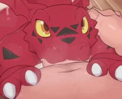 2boys animated anthro big_penis blowjob digimon digimon_(species) duo fat fat_male fellatio first_person_view foooooxes furry gay gay_blowjob gay_male gay_sex gif guilmon huge_penis human male male/male navel obese obese_male oral overweight overweight_male penis penis_in_mouth pov saliva short_playtime shorter_than_10_seconds tagme