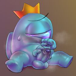among_us among_us_cyan balls ballsack crown masturbation penile_masturbation penis picaipii precum stroking_penis touching_penis