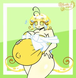 bundle-of-kinks cookie_run cookie_run_kingdom enjoying_pregnancy humanoid pregnancy pregnant pregnant_belly pregnant_female sugarfly_cookie yellow_hair yellow_hair_female