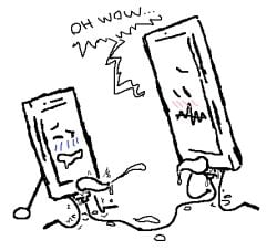 2boy 2boys adamation_inc. adamationz animationepic blushing charger cumming_together gay gay_anal gay_masturbation homosexual homosexual_male inanimate_insanity inanimate_insanity_(season_2) leaking leaking_cum male_penetrated mepad mephone4 mephone4_(ii) object_show object_shows tentacle tentacle_penis