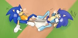 baseball_(sport) baseball_bat baseball_uniform double_dildo gay gloves selfcest socks sonic_(series) sonic_the_hedgehog specialzone thigh_highs