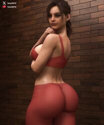 3d ass big_ass big_butt claire_redfield claire_redfield_(jordan_mcewen) resident_evil resident_evil_2 resident_evil_2_remake solo tagme tekonsfw