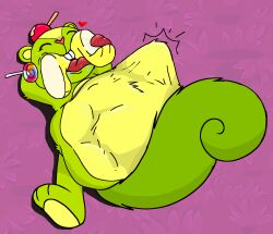 cuddles green_fur happy_tree_friends htf nutty nutty_(htf) oral_vore squirrel tagme tongue vore